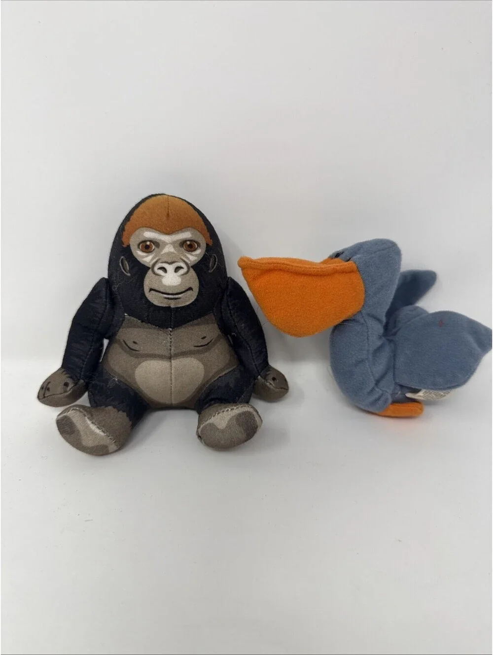 Gorilla And Pelican Plush Stuffed Animals